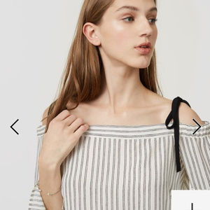 NWT Ann Taylor LOFT Striped Off Shoulder Top